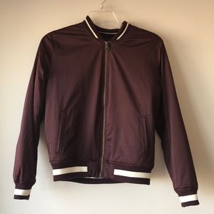 American Eagle burgundy bomber jacket